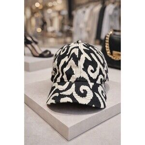 Black & white geometric psychedelic Upcountry Express snap back cap